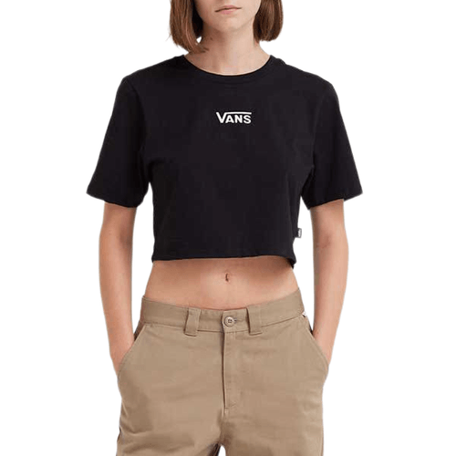 Blusa Feminina Vans Flying V Crew Cropped II PRETO-V4707500480001- -1-
